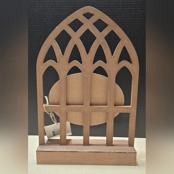 Elegant Gothic Cathedral Window "HOME" Decor Rustic Farmhouse Tabletop Wood Arch - Picture 3 of 7